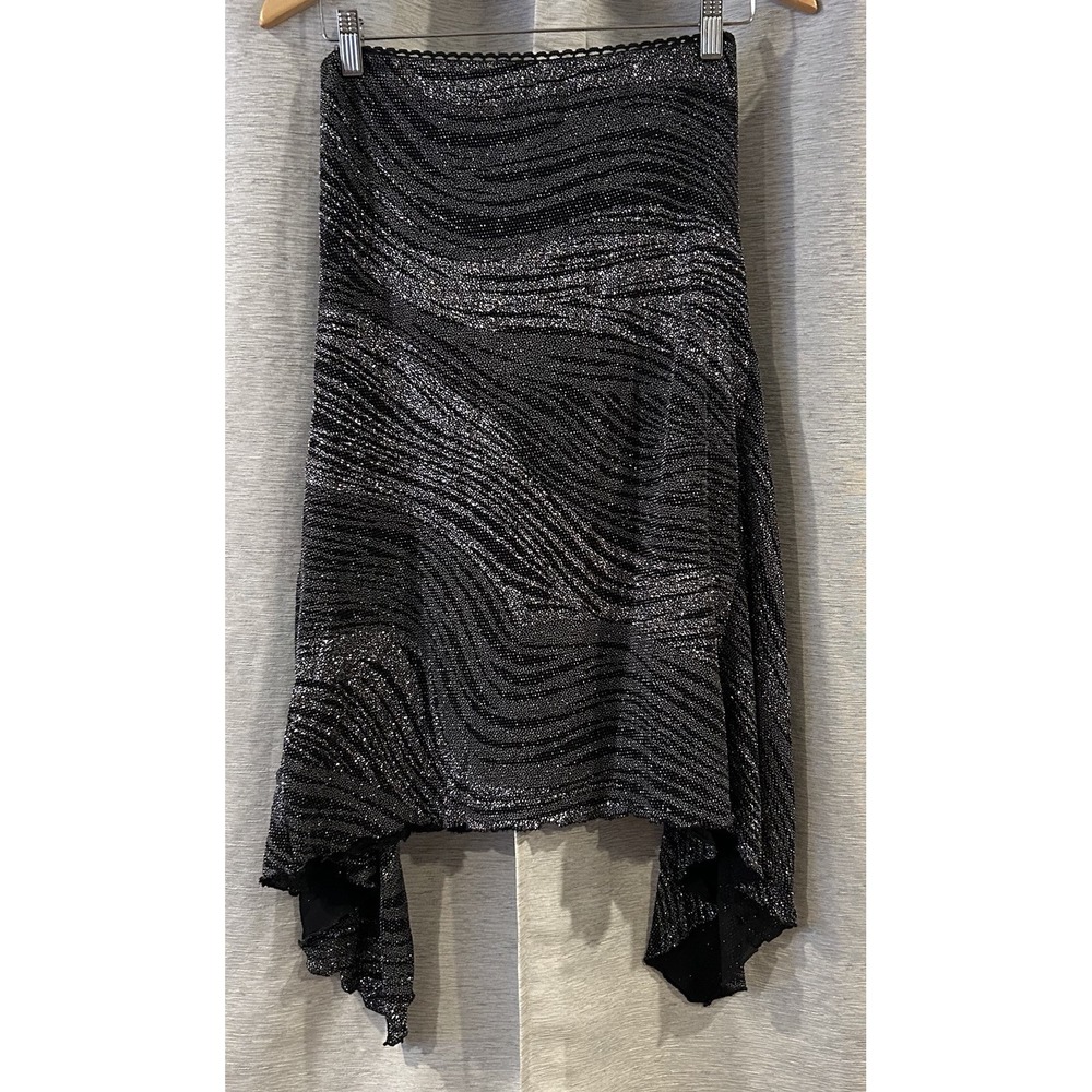 Vintage Lennox Paris Sequin Glitter Asymmetrical Skirt - Picture 3 of 4